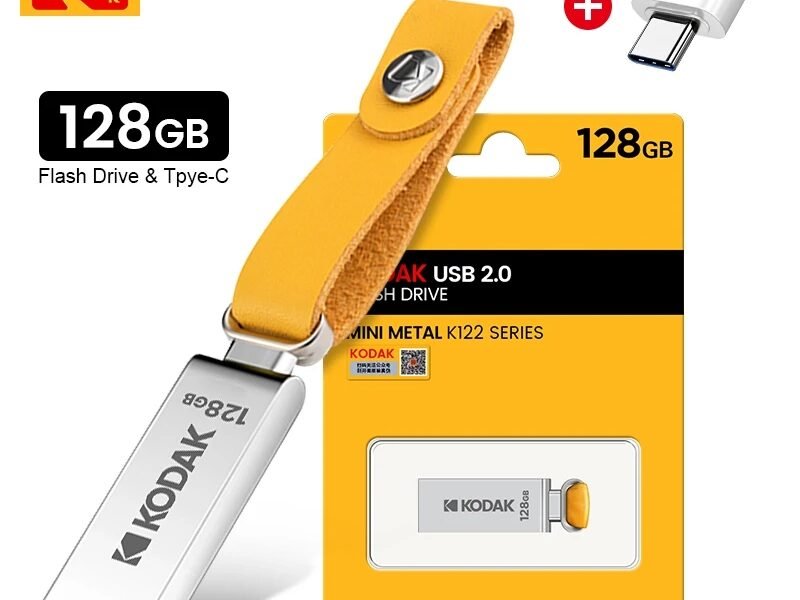 Clé USB de la marque Kodak, 32go, 64go, 128go,  forme en métal, type-c