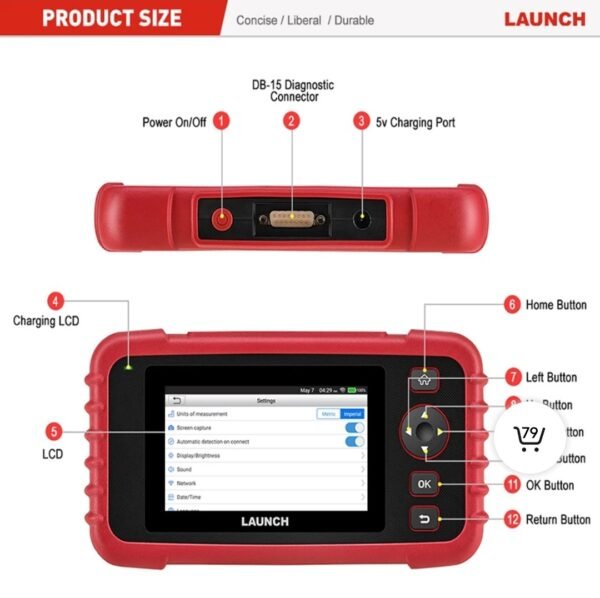 Launch outils de diagnostic OBD2 pour voiture Scan Moteurs, lecteur de code Mise à jour gratuite